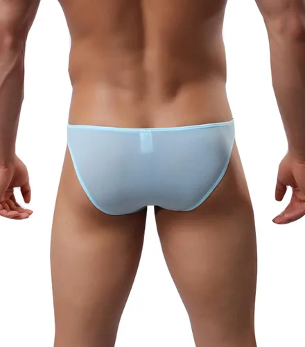 Vista 3 de WINDAY Bikinis y calzoncillos transpirables de seda de hielo triángulo para hombre, D318