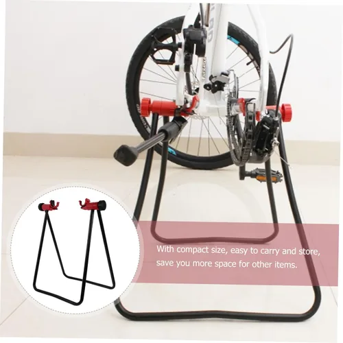 Vista 9 de INOOMP Práctico soporte de bicicleta de material de hierro refuerzo espesado para bicicletas Rack Garage