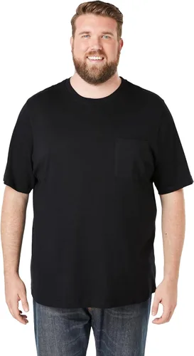 Vista 19 de KingSize Big & Tall Shrink-Less - Camiseta ligera, con cuello redondo, con bolsillo para hombre Gris Caliente Carbón