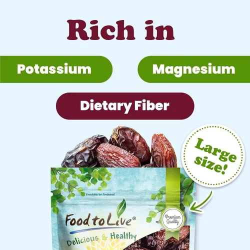 Vista 5 de Food To Live ® dátiles Medjool (1 libra)