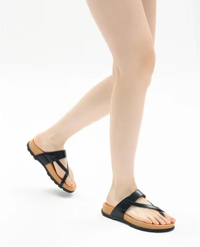 Vista 6 de Sandalias planas ortopédicas para mujer con cómodo soporte de arco para uso casual y diario