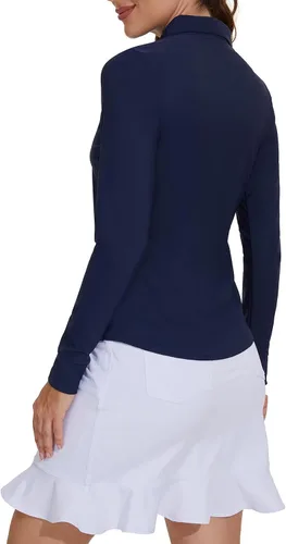 Vista 2 de M MOTEEPI Camiseta de golf para mujer con 3 botones