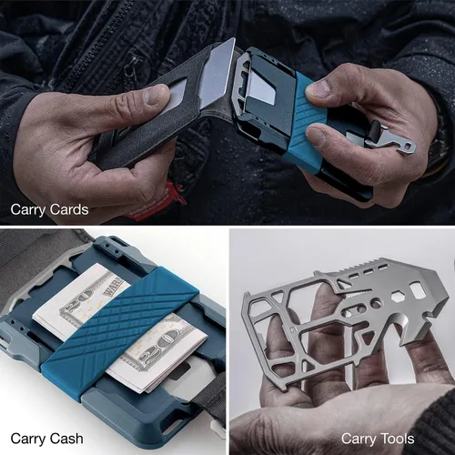 Vista 5 de Dango - Cartera M1 Maverick de aluminio mecanizado CNC, bloqueo RFID, fabricada en Estados Unidos