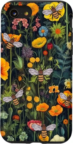 Vista 18 de Bees and Wildflowers Funda para iPhone 17