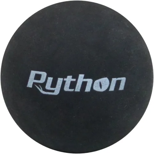 Vista 2 de Python Black Racquetballs, 3 Ball Can Durable black racquetballs deliver controlled speed, reliable bounce, and extended rallies for players of