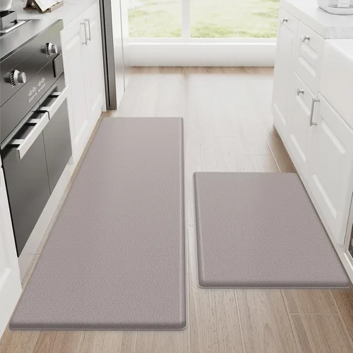 Vista 58 de StepRite Tapetes de cocina, 2 tapetes acolchados, antifatiga, para piso, de escritorio, antideslizante, impermeables, oficina, alfombras de 17.3 x