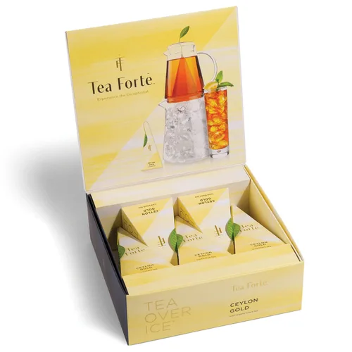 Vista 18 de Tea Forte Tea Over Ice Blue Mint Nectar - Mezcla Premium de té helado de hierbas orgánicas sin cafeína, 5 bolsas de té con infusor piramidal hechas