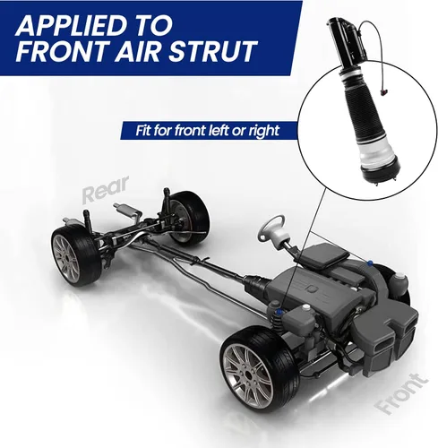 Vista 3 de Reemplazo del amortiguador de puntal de aire delantero compatible con 1999-2006 Benz S600 S500 S430 S420 S350 S320 Amortiguador de suspensión