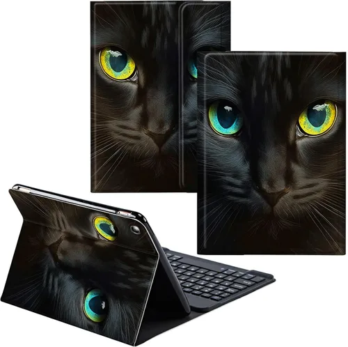 Vista 98 de Funda para Samsung Galaxy Tab S6 Lite 2022/2020 Teclado inalámbrico desmontable y cubierta de cuero PU Funda protectora para Samsung Galaxy Tab S6