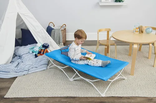 Vista 13 de Regalo My Cot - Cama portátil extralarga, incluye una sábana bajera, gris, 54 x 28 x 12 pulgadas, paquete de 1 unidad