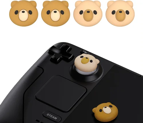 Vista 31 de PlayVital Thumb Grip Caps for Steam Deck LCD, Silicone Thumbsticks Grips Joystick Caps for Steam Deck OLED - Chubby Panda