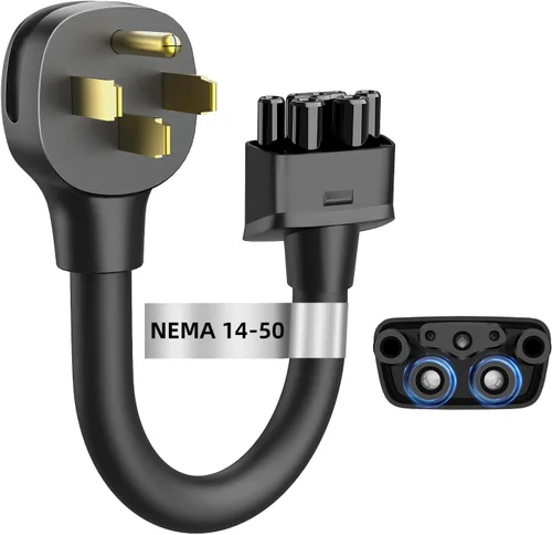 Vista 8 de Adaptador para Tesla NEMA 5-15, adaptador de carga rápida Neme-5-15 de 12 amperios máximo para Tesla Model S 3 X Y para cargar en secadora de 4