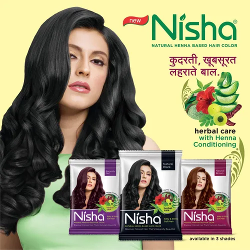Vista 7 de Nisha Tinte de color a base de henna para cabello (0.3 onzas (paquete de 6), negro natural