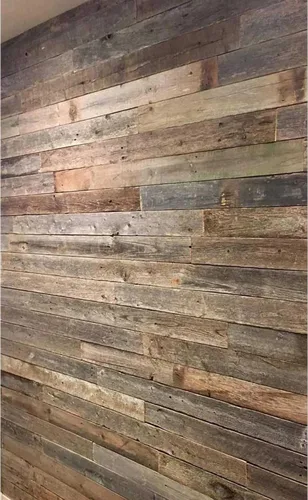 Vista 6 de Rockin' Wood Peel & Stick - Paneles de madera de granero reciclada rústica, madera real, tablones de pared rústicos, fácil instalación