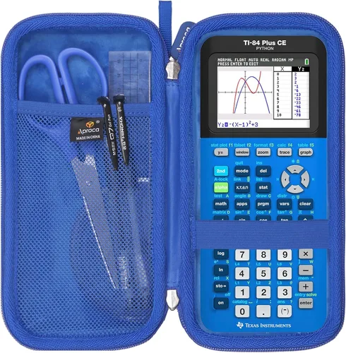 Vista 10 de Aproca Funda de calculadora compatible con calculadora gráfica de color Texas Instruments TI-84 Plus CE / TI-84 Plus / TI-83 Plus / TI-89 Titanium