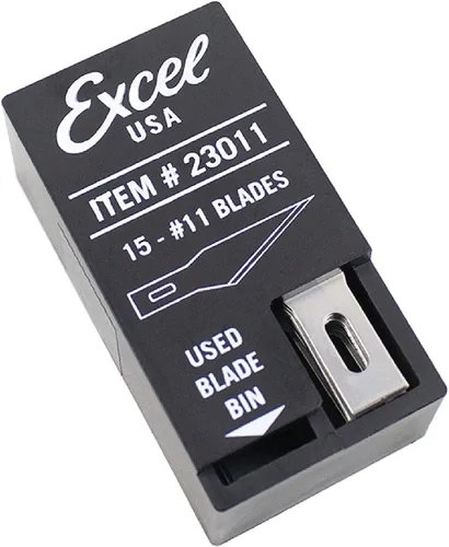 Vista 7 de Excel Blades #11 Paquete de 15 cuchillas de repuesto para cuchillos artesanales con dispensador