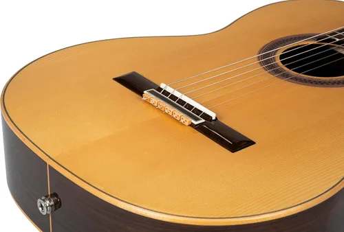 Vista 9 de Cuentas de puente de guitarra clásica – Bloques de corbata con patrón de madera clara para cuerdas de nailon y carbono – Compatible con guitarras