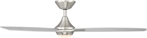 Vista 6 de WAC Lighting Blitzen Ventilador de techo inteligente de aluminio de 3 aspas en níquel cepillado