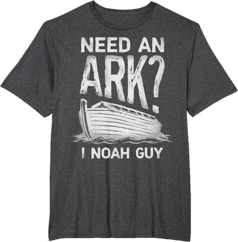 Vista 20 de Need an Ark I Noah Guy Funny Christian Men Women Pun Humour T-Shirt Negro