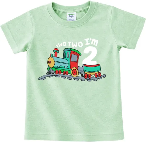 Vista 6 de Unordinary Toddler Camiseta de 2º cumpleaños para niño Chugga Chugga Two Two Train im 2 años Negro (Charcoal Black)