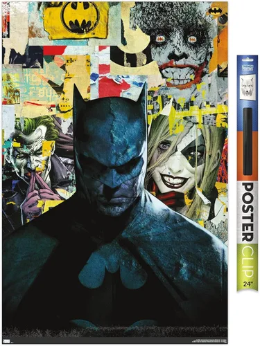 Vista 19 de Trends International DC Comics Batman - Póster de pared con imágenes, 22.4 pulgadas de largo x 14.7 pulgadas, versión enmarcada de madera de granero
