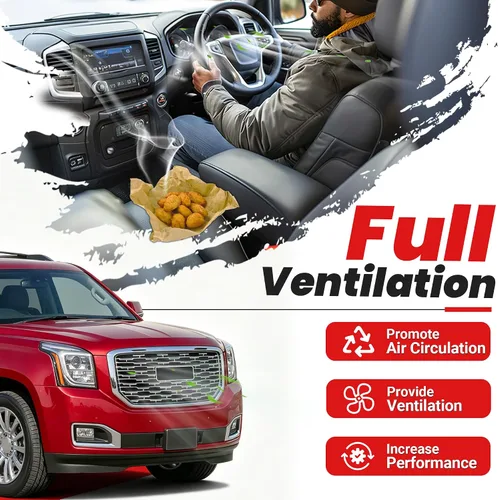 Vista 3 de KUAFU Parrilla Delantera Compatible con GMC Yukon/Yukon XL 2015-2020 Protector de Parachoques Ensamble de Parrilla Plástico ABS Cromo Plateado