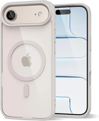 Vista 120 de oakxco Funda magnética transparente compatible con Magsafe, bonita funda delgada y transparente de poliuretano termoplástico no amarillenta, carcasa