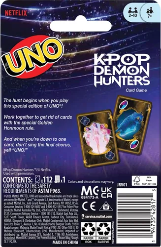 Vista 5 de Juego de cartas KPop Demon Hunters UNO