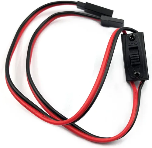 Vista 2 de FainWan Paquete de 2 conectores JST con interruptor de encendido y apagado compatible con H-S-P RC 1/10 1/8 Car Crawler Buggy Multicopter Airplane