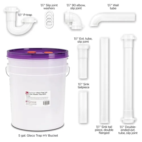 Vista 3 de Practicon 7078723 Gleco Trap HV Kit, 5 gal