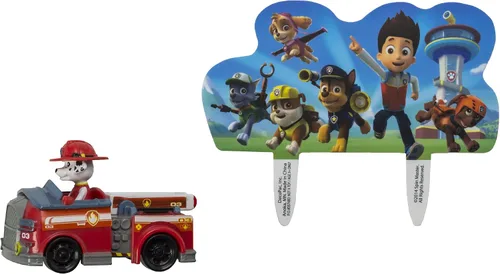 Vista 2 de Paw Patrol Just Yelp for Help Marshall - Decoración para tartas Juego
