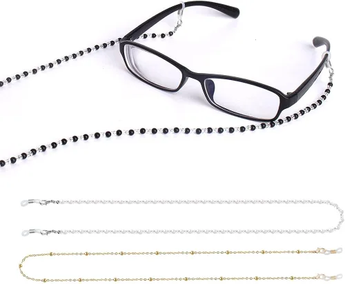 Vista 3 de ONESING 4 Pcs Eyeglass Chains for Women Eyeglasses String Holder Glasses Strap Eyewear Chain Glasses Cord Lanyard Gift