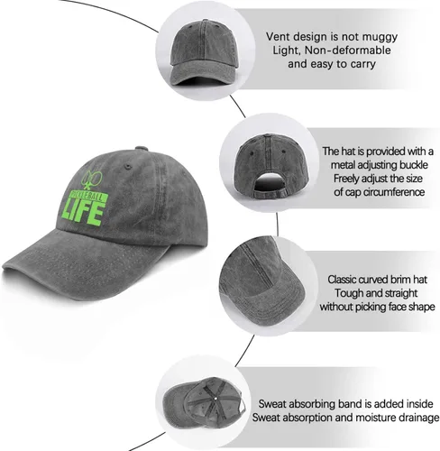 Vista 6 de devor Baseball Caps Pickleball Life Baseball Caps for Men Funny Caps Adjustable