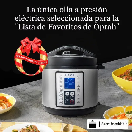 Vista 3 de Yedi Houseware Paquete de freidora de aire de pantalla digital 9 en 1, con recetas sin fin y kit de accesorios de lujo, 6 cuartos de galón Acero