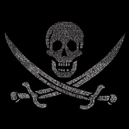 Vista 2 de Full Longitud Dual bolsillo delantal Letra a un legendario pirata Canción