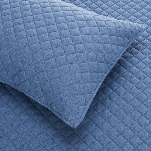 Vista 3 de Amazon Basics - Juego de sábanas de algodón brezo, color azul