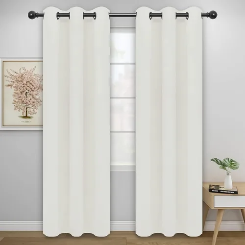 Vista 162 de Easy-Going - Cortinas opacas para dormitorio, aislamiento térmico sólido con ojales, cortinas de ventana para reducción de ruido, cortinas