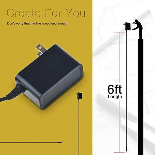 Vista 3 de Cable de 6 pies 6 V Adaptador de CA para Ingenuity Inlighten Cradling Swing Wall Charger Cable de fuente de alimentación