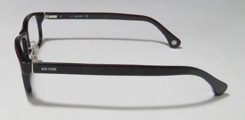 Vista 4 de Jack Spade Larson Mens/Womens Rectangular Full-Rim Authentic Collectible Classic Shape Eyeglasses/Eyeglass Frame Negro