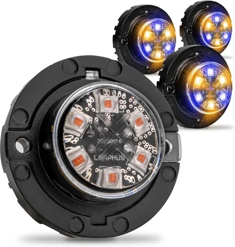 Vista 14 de Lamphus SnakeEye III - Luz estroboscópica de posición oculta [SAE Clase 1] [IP67 Impermeable] [72 Modos de flash] [Función TBT] Luces de advertencia