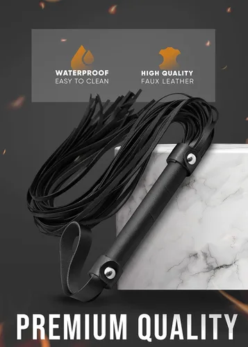 Vista 7 de Black Sex Whip Adult Crop 18 "BDSM Látigo Set Bondage Flogger Kit Crop Sex Set Adulto Crop Paddle Spanking BDSM Set Spanking Paddle Adultos Flogger