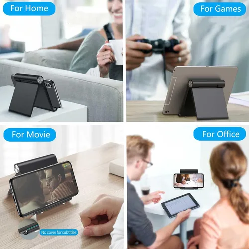 Vista 6 de VOVIGGOL Soporte para teléfono celular, soporte para teléfono celular, soporte ajustable para teléfono de escritorio, soporte plegable para teléfono