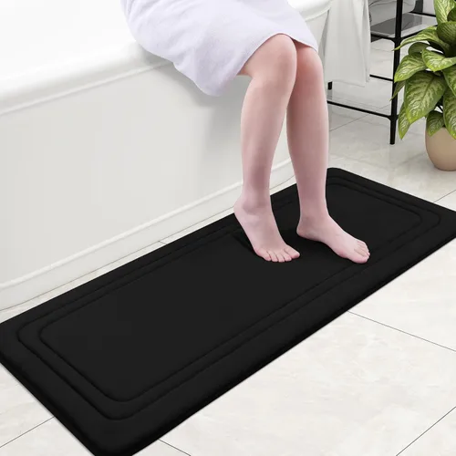 Vista 22 de Grandaily Alfombra de Baño de Espuma Viscoelástica 24x16, Ultra Suave, Antideslizante y Absorbente, Alfombras de Baño Lavables a Máquina y Secables