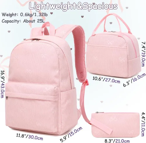 Vista 2 de Meisohua Mochila escolar para adolescentes, niñas, niños, mochila para escuela primaria, bolsa de libros para niños, mochila para el almuerzo