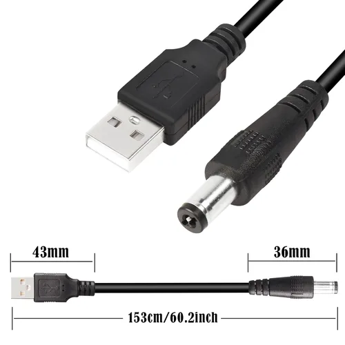 Vista 6 de GINTOOYUN Cable de alimentación USB 2.0 a CC USB2.0 a CC de 0.217 in x 0.083 in, cable de carga universal de 5 V con 10 tipos de conectores