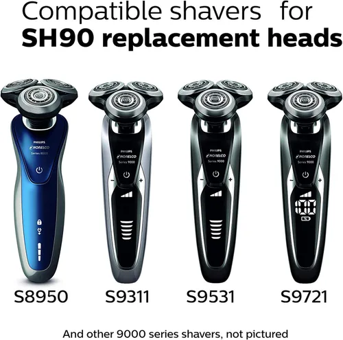 Vista 5 de Cabezales de repuesto SH90 compatibles con Philips Norelco Shaver Series 9000 Series 8950