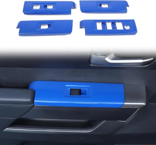Vista 12 de Cubierta protectora para panel de botón de elevación de ventana de puerta de automóvil compatible con Toyot@Tundra/Sequoia 2022-2024, cubierta