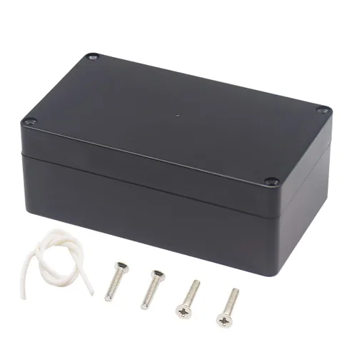 Vista 16 de Zulkit. - Caja de plástico impermeable ABS IP65. - Caja de derivación eléctrica - color negro.