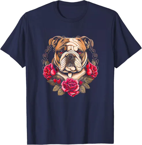 Vista 7 de Día de San Valentín - Camiseta de San Valentín Bulldog Inglés, Negro