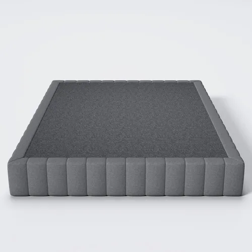Vista 17 de YORMDMO Somier de 3 pulgadas, resortes de caja tamaño Queen con cubierta de tela, bases de metal resistente de bajo perfil, fácil montaje, capacidad